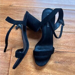 Jeffery Campbell Black Suede Sandal Heels